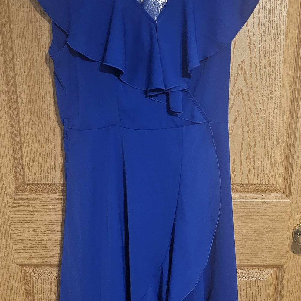 Chic Asymmetrical Blue Dress